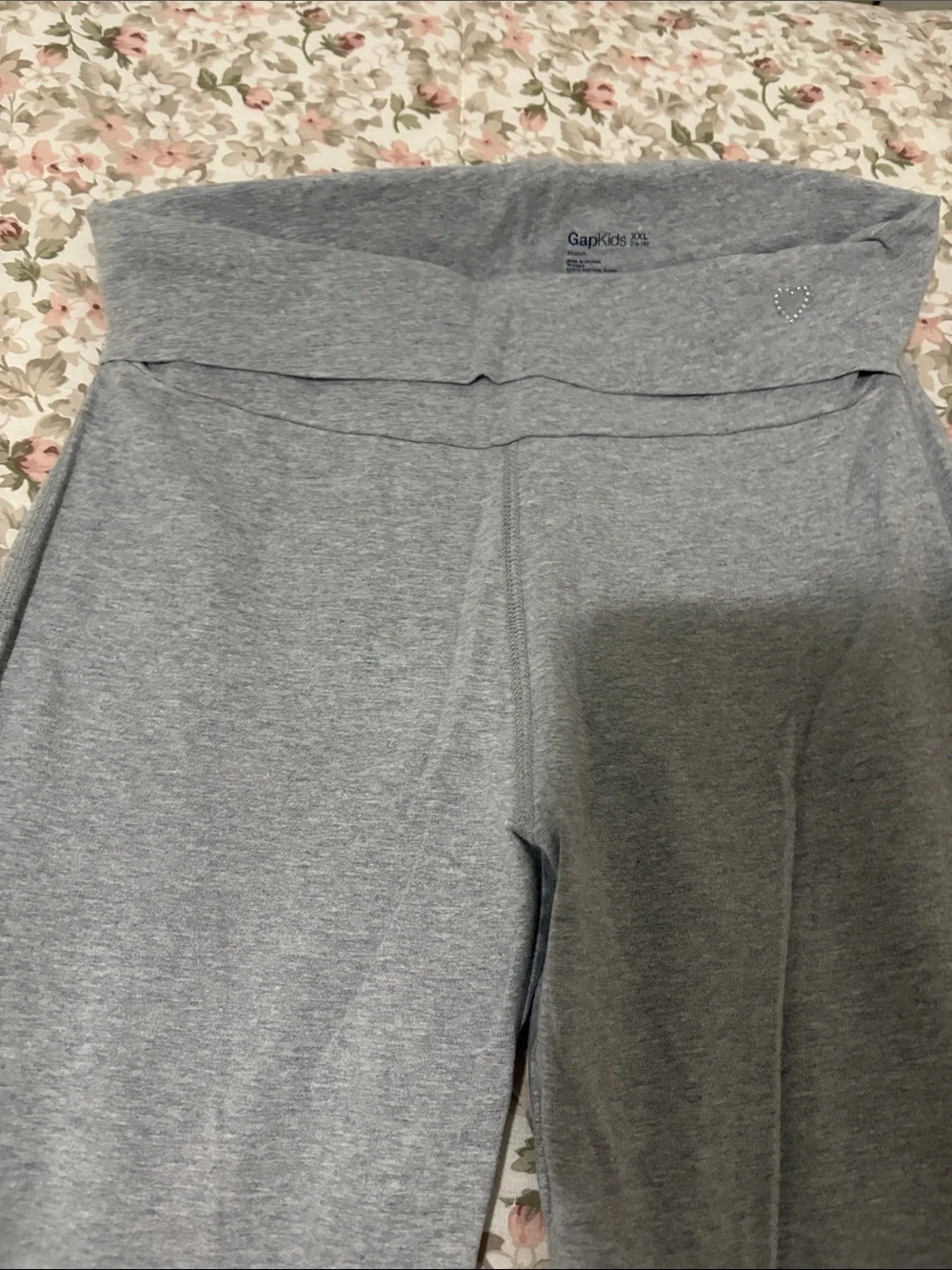 Gap Kids Gray Fold-Over Waist Flare Lounge Pants